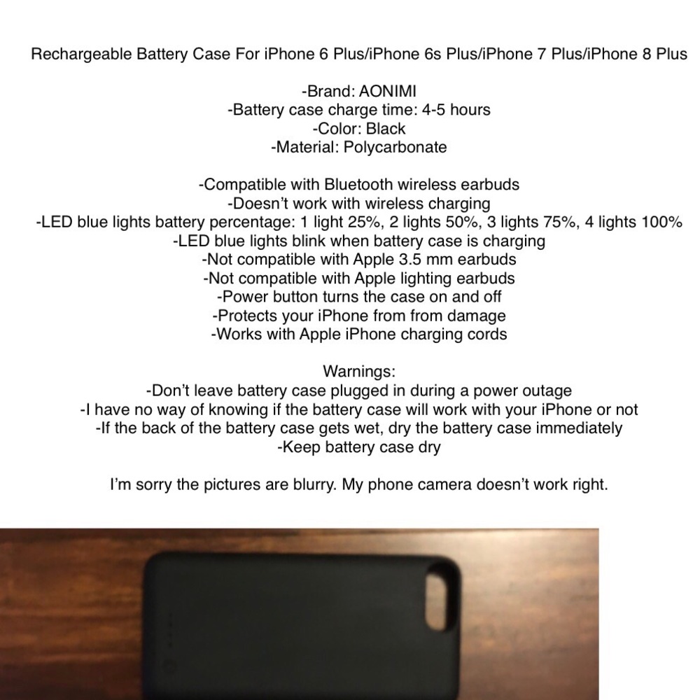 iPhone Rechargeable Battery Case